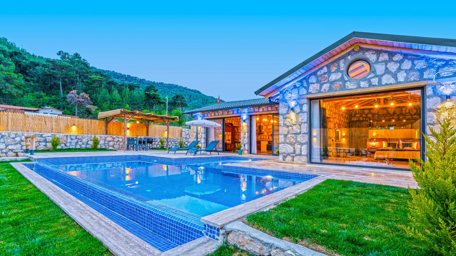 Villa Ege Sarıbelen Korunaklı Havuz 16
